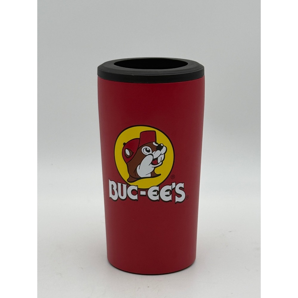 Bucee's Yukon Outfitter Red 3-n-1 Can Cooler Insulator 12oz Slim Standard Bottle